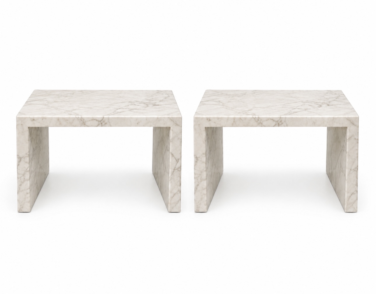 Calacatta marble tables