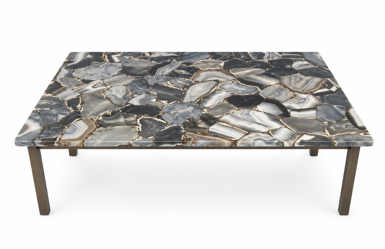 Semiprecious Blue Agate table